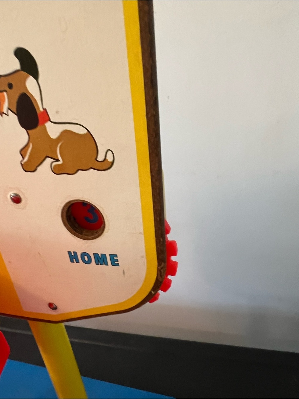 Vintage Fisher-Price Red, Blue & Yellow Kids Table Top Basketball Hoop Toy - Picture 7 of 10